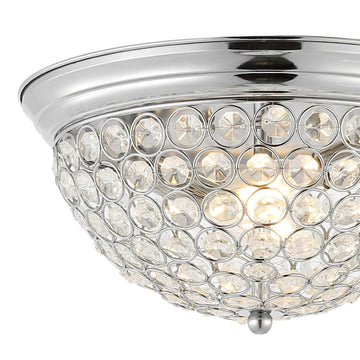 Malia 12" Traditional Transitional Iron LED Flush Mount - JONATHAN Y